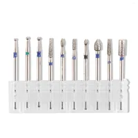 Nail Art Equipment Drill Bits Set Tungsten Steel For Cuticle & Gel Polish Removal Pedicure Manicure Electric