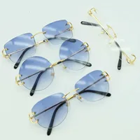 New 2021 Metal Rimless Square Big c Sunglasses Luxury Mens Sunglass Carter Sun Glasses Brand Desinger Shade for Men Kxo4