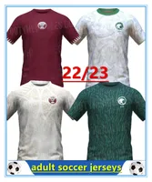 22 23 Jerseys de futebol do Qatar Arábia Saudita Camisetas de Futbol Home Away Homem Men adulto Manga curta Camisa de futebol uniformes 22 23 Seleção nacional