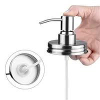70MM Mason Jar Stainless Steel Soap and Lotion Replacement Pump Lotion Dispenser Lids for Bathroom Kitchen Polish No Jars RRE14528