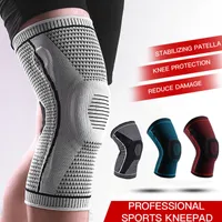 Elbow Knee Pads Silicone Full Knee Sleeve Brace Strap Patella Medial Compression Protection Sport Pads for Arthritis Knee Relief Workout Sports 220924
