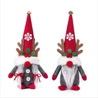 Weihnachten Elch Gesichtliche alte Mann Puppen -Gnome Antler Zwerg Weihnachtsdekor Geschenke