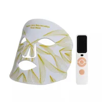 家庭用肌の若返り柔軟なシリコンワイヤレスフェイスリフトフェイシャルマスクレッドライトセラピーPDTビューティーセラピー4色LEDマスク
