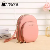 Evening Bags Women's Fashion Mobile Phone Bag Female Simple Solid Color Shoulder Messenger Ladies Casual Large Capacity Shell