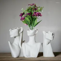 Craft Tools Nordic Human Body Vase Mold DIY Handmade Cement Plaster Art Flowerpot PEN Holder Molds Home Decor Making Supplies