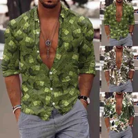 Men's Casual Shirts Mens Medium Men Long Sleeve Autumn Winter 3D Printed Fashion Top Blouse T Shirt Work Lounge Tops
