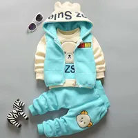 Clothing Sets Girls&#039; Spring and Autumn Three Piece Baby Children&#039;s 0-1-2-3-year-old Clothes Boys&#039; Winter Plush Y2209