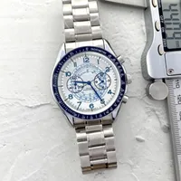 Men Watch Stainless Steel Five stitches 42mm Luxury Brand All dial work quartz Watches OM Fashion Chronograph Clock Steel Strap