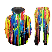 Erkeklerin Trailtsits Ujwi Renkli Gökkuşağı Zip Hoodies Suits Sweatshirt Joggers Komik Harajuku 3D Set Kış UNISEX TRACKSUIT PANT PANT CACET 220926