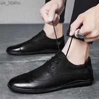 Dress Shoes Men Lace-Up Sheos Brand Cowboy Style Brogue Casual Autumn Fashion Leisure Flats Running L220921 L220923