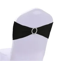 Sashes Spandex Chair Bows Elastic ER Bands With Buckle Slider for Wedding Decorations Black Drop Delivery 2022 BDESPORTS AMULQ