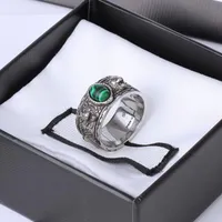 Designer Ringe Herren Vintage Tiger Kopfmuster Ring Mode Sterling Silber Schmuck Damen M￤nner domineeren Schmuck sch￶n