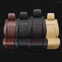 Car Seat Covers 1pc Universal Cover All PU Leather Support Pad Protector Cushion Accessories Autocovers Fit For Most Cars