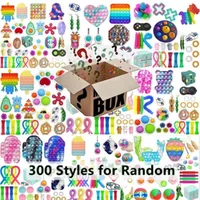 Decompression Toy 5-100pcs Random Fidget Toys Mystery Gifts Pack Surprise Box 300 Different Set Antistress Relief for kids 220924