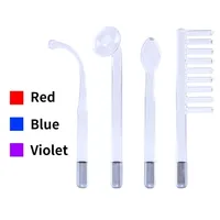 Face Massager High Frequency Electrode Nozzle Attachment 4 Pcs Glass Tubes Red light Neon Violet Argon Blue light mixing Face Skin Care 220926