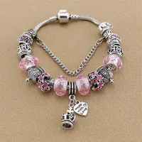 New Charm Emperor Pendant Bracelet for Pandora Silver Plated DIY Crystal Beaded Bracelet Women's Birthday Gift with Box2599