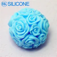 2015 Time-Limited Rose Silicone Soap Molds Candle Mould Cake Decorating Tools AF003 1PCS BKSILICONE2407