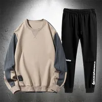 Mens Tracksuits Tracksuit 2 조각 세트 Hio Hop Sports Wear Outfits Crewneck Sweatshirt and Pants 세트 패션 의류 봄 가을 220927