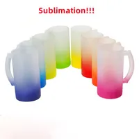 Glasses de sublimação de 16 onças caneca com gradiente de gradiente de vinícolas de impressão de impressão de transferência de calor
