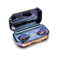 TWS Bluetooth Cell Phone Earphones Binaural in-ear Sports Headset Wireless Earbuds Headphone Touch Control 2000mAh Charging Case Glare Led Light Digital Display