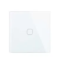 Minitiger Standar Uni eropa putih mewah kaca kristal saklar lampu dinding touch 1 pandilla 1 Cara Sentuh Switch 0926