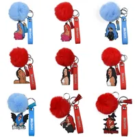 Presente de anivers￡rio 3D Karol G Keychain para Promo￧￣o Presente Bad Bunny Key Rings Custom 2D/3D Soft PVC Halloween Keychains Women Car Bag Acess￳rios