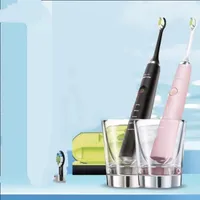 New Electric Toothbrushes glass charging replacement heads Global  electric Toothbrush waterproof IPX7 rechargeable wireless adult Travel case