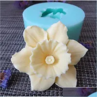 Candles Silica Gel 3D Molds Flowers Sile Soap Mold Flower Candle Aroma Mod Making Mods Resin Clay Drop Delivery 2021 Home Garden Soif Dh8Ju