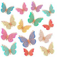 Party Decoration 3D Butterfly Wall Decorcorations Double Layers Stickers For Baby Show Wedding Room Dcor DIY Gift Rose Sports2010 Amojf