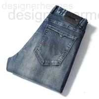 Men's Jeans designer European jeans men's 2022 new versatile straight tube slim fit small foot net red elastic casual pants light luxury FTVM