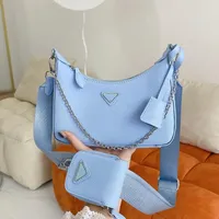 Luxury designer handbag nylon messenger bag classic three-piece suit ladies underarm shoulder wallet fashion retro star