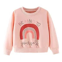 Пуловер маленький мавен маленькие девочки одежда весна и осенние топы хлопковые толстовки с твердым цветом с прекрасной рубашкой для детей 27 лет 220926