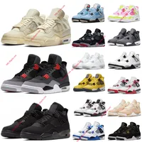 2022 Jumpman 4 4S Men Women Basketball Shoes University Blue White Oreo Purple Black Cat Bred Red Shimmer Red Red Cactus Jack Trainer Sneakers 36-47