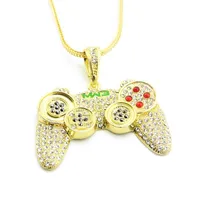 Fashion- Hip Hop Necklace Jewelry Fashion Gold Iced Out PS4 Game Controller Pendant Necklace For Men231x