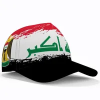 Ball Caps Irak Baseball 3d Nom sur mesure Équipe IQ chapeaux Irq country voyage néerlandais nation islam arabe drapeau arabe pêcherie 220928