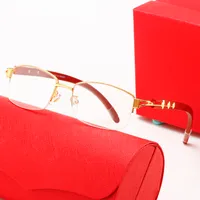 Gafas de sol de hombres de mujer Carti Dise￱ador de lentes de lente de madera Gafas de madera Pats Transparent Marco completo Box Original Box Lunette Oakley Gafas de sol para mujeres