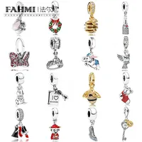 FAHMI 100% 925 Sterling Silver 11 Charm QUEEN BEE NECKLACE PENDANT SHINE SWEET AS HONEY HANGING MY PRINCESS DRESS AND ENCHANTED T273G