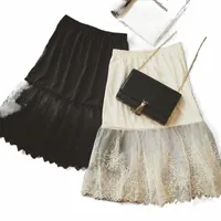 ladies Seconds Plain Half Slip 28 Inch Lace Underskirt Petticoat Skirts 65c0#