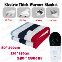 Домашнее текстильное зимнее электрическое одеяло с толстым нагревателем с двойным теплым одеялами теплее 150x80 см 150x120 см 150x80 см нагретый термостат термостат нагреватель