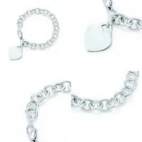 Shaped Gifts 925 Sterling Silver Heart Charm for Women's Elegant Lock Tif Bracelet Silverware Matching Worl3RH3211m
