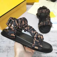 The latest 2022 high quality Women silk fabrics sandals girl Dress Wedding Sexy heel Lady shoes flat top Slippers more color Gladiator twF