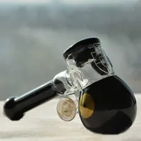 Thick Glass Pipes Sherlock Mini hammer Heavy Wall Glass design handle spoon oil burner smoking pipe for dry herb