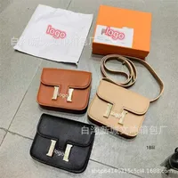 Herme Constanc Bags h home Mini Kangkang bag pig nose chain small square Messenger zero wallet two shoulder straps belt box