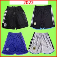 2022 Homens adultos Argentina Shorts de futebol de Foot dybala higuain cardi seleção nacional 2023 calças de futebol 22 23 Pantalones Cortos de Futbol Copa do Mundo Lar Purple