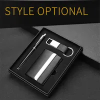 Card Holders Bycobecy 2021 Business PU Holder Set Pen Key Organizer Case Multi High Quality Metal Luxury Gift281t