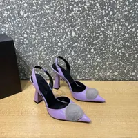 Leather Outsole High-Heeled Sandals Women 11Cm High End Version Women 'S Exposed Lea Ther Mule Princeton Comfortable Size 35-42 zNU