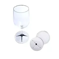 Sublimation leere weiße Doppelschicht Weinglas Untersetzer Neopren Tisch Coasters Goblet Basisschutz für Cups Bar Tischdekoration Zubehör FY5594 0928