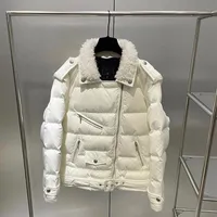 디자이너 다운 재킷 여성 야외 레저 방수 빵 재킷 분리 가능한 슬리브 코트 겨울 따뜻한 코트
