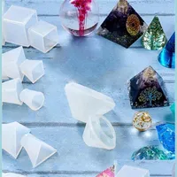 Craft Tools Diy Epoxy Resin Sile Molds Drop lijm kristal kubus piramide driegaar kegel ronde bal geometrie mod ambacht gereedschap levering 2021 dhq0o