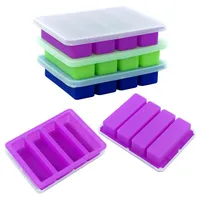 YHSWE Silicone Butter Mould container Bake cake baking moulds 4 grids with cover3034